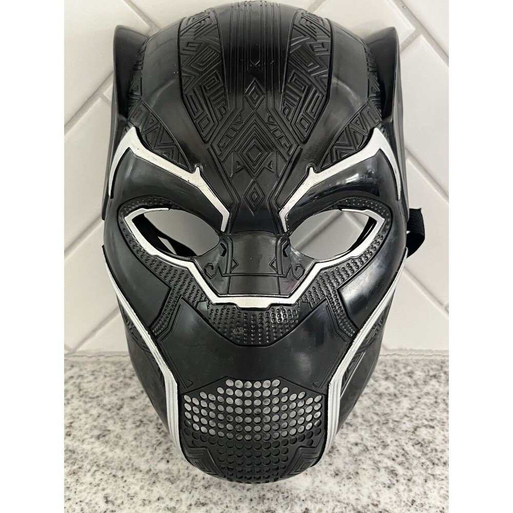 Marvel Black Panther Mask Disney Store Costume Cosplay Adult Black Silver 9”